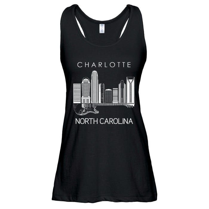 Charlotte Souvenir Men North Carolina Souvenir Music Guitar Ladies Essential Flowy Tank