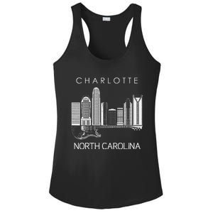 Charlotte Souvenir Men North Carolina Souvenir Music Guitar Ladies PosiCharge Competitor Racerback Tank