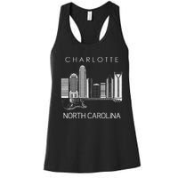 Charlotte Souvenir Men North Carolina Souvenir Music Guitar Women's Racerback Tank