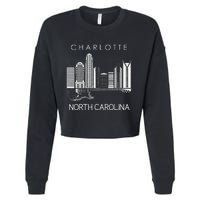 Charlotte Souvenir Men North Carolina Souvenir Music Guitar Cropped Pullover Crew