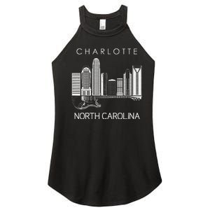 Charlotte Souvenir Men North Carolina Souvenir Music Guitar Women's Perfect Tri Rocker Tank