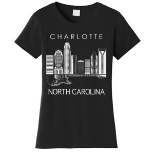 Charlotte Souvenir Men North Carolina Souvenir Music Guitar Women's T-Shirt