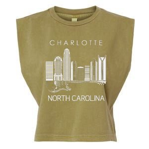 Charlotte Souvenir Men North Carolina Souvenir Music Guitar Garment-Dyed Women's Muscle Tee