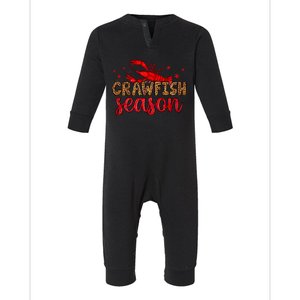 Crawfish Season Mardi Gras Party Infant Fleece One Piece