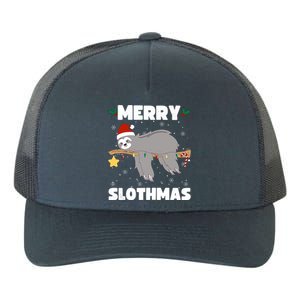 Christmas Sloth Merry Slothmas Wrapped In Christmas Lights Great Gift Yupoong Adult 5-Panel Trucker Hat