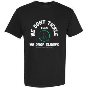 Clearwater Sports Massage Tickle Toes Pic On Back Garment-Dyed Heavyweight T-Shirt