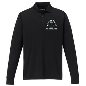 Clearwater Sports Massage Tickle Toes Pic On Back Performance Long Sleeve Polo