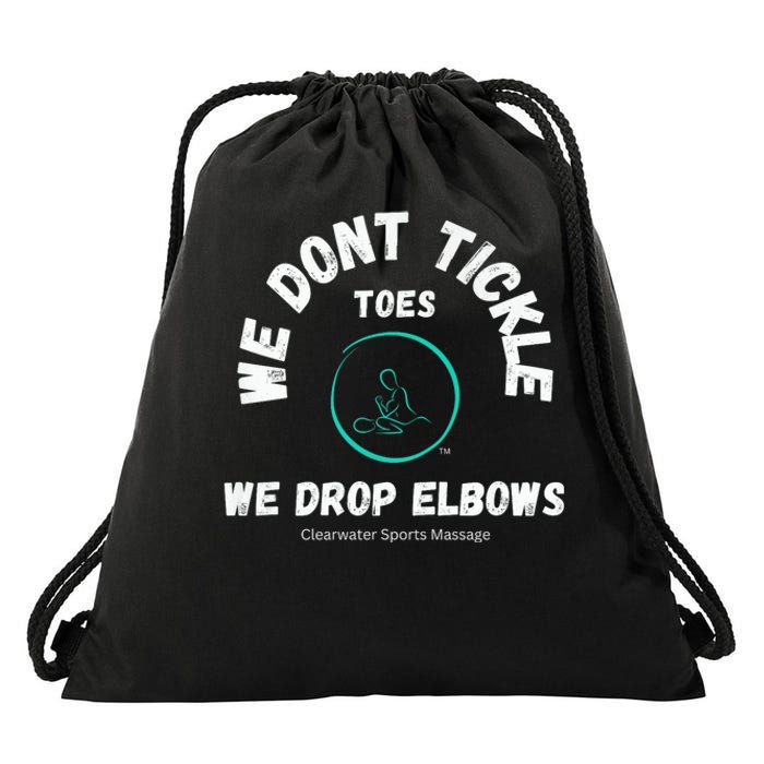 Clearwater Sports Massage Tickle Toes Pic On Back Drawstring Bag