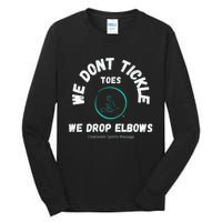 Clearwater Sports Massage Tickle Toes Pic On Back Tall Long Sleeve T-Shirt