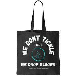 Clearwater Sports Massage Tickle Toes Pic On Back Tote Bag