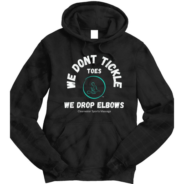 Clearwater Sports Massage Tickle Toes Pic On Back Tie Dye Hoodie