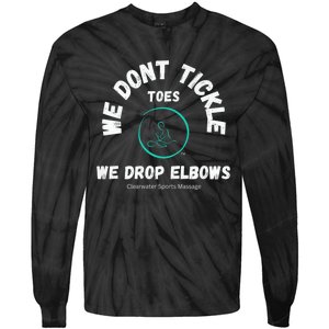 Clearwater Sports Massage Tickle Toes Pic On Back Tie-Dye Long Sleeve Shirt