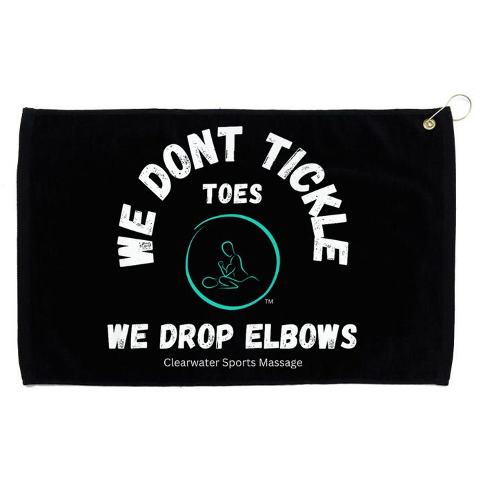 Clearwater Sports Massage Tickle Toes Pic On Back Grommeted Golf Towel