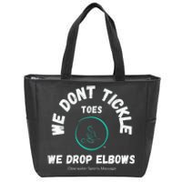 Clearwater Sports Massage Tickle Toes Pic On Back Zip Tote Bag