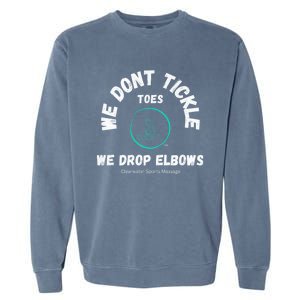 Clearwater Sports Massage Tickle Toes Pic On Back Garment-Dyed Sweatshirt