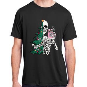 Christmas Sorta Merry Sorta Scary Skeleton Xmas Tree Adult ChromaSoft Performance T-Shirt