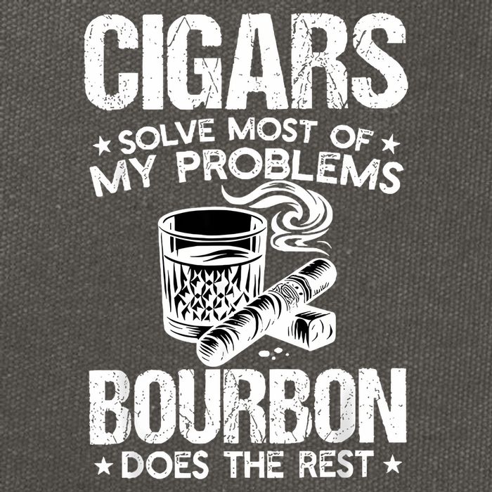 Cigars Solve Most Of My Problems Bourbon Does The Rest Cotton Canvas Backpack