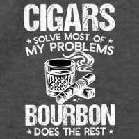 Cigars Solve Most Of My Problems Bourbon Does The Rest Vector Backpack