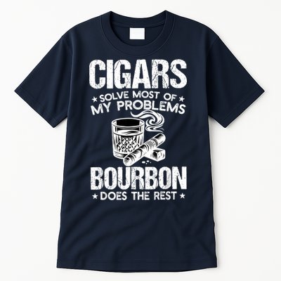 Cigars Solve Most Of My Problems Bourbon Does The Rest Tall T-Shirt