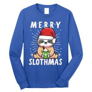 Christmas Sloth Merry Slothmas Merry Christmas Gift Long Sleeve Shirt