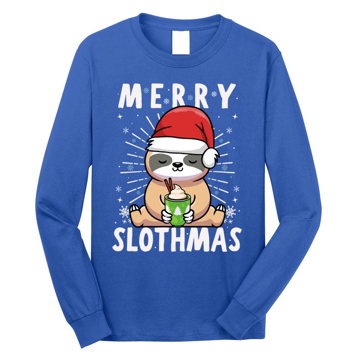 Christmas Sloth Merry Slothmas Merry Christmas Gift Long Sleeve Shirt