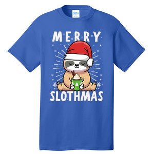 Christmas Sloth Merry Slothmas Merry Christmas Gift Tall T-Shirt