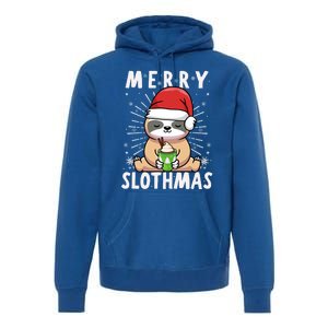 Christmas Sloth Merry Slothmas Merry Christmas Gift Premium Hoodie