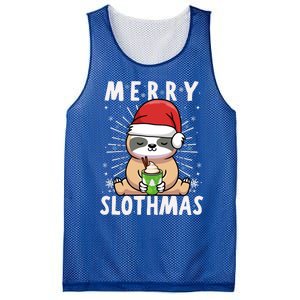 Christmas Sloth Merry Slothmas Merry Christmas Gift Mesh Reversible Basketball Jersey Tank