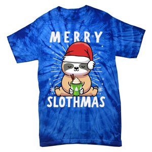 Christmas Sloth Merry Slothmas Merry Christmas Gift Tie-Dye T-Shirt