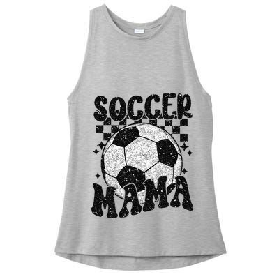 Checkered Soccer Mama Retro Soccer Mom Soccer Season Ladies PosiCharge Tri-Blend Wicking Tank