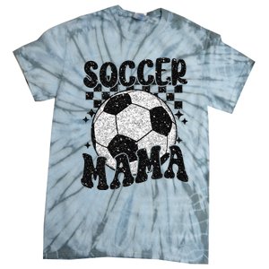 Checkered Soccer Mama Retro Soccer Mom Soccer Season Tie-Dye T-Shirt