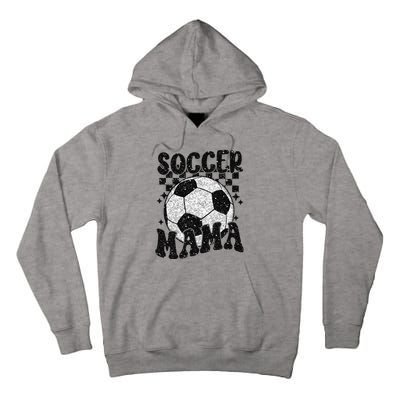 Checkered Soccer Mama Retro Soccer Mom Soccer Season Tall Hoodie