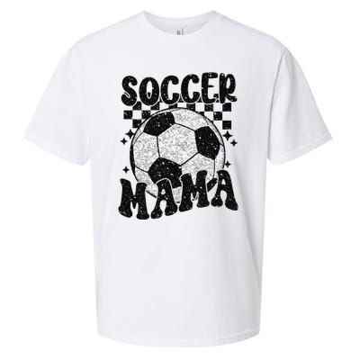 Checkered Soccer Mama Retro Soccer Mom Soccer Season Sueded Cloud Jersey T-Shirt