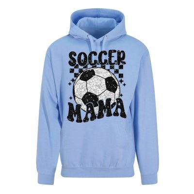 Checkered Soccer Mama Retro Soccer Mom Soccer Season Unisex Surf Hoodie