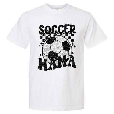 Checkered Soccer Mama Retro Soccer Mom Soccer Season Garment-Dyed Heavyweight T-Shirt