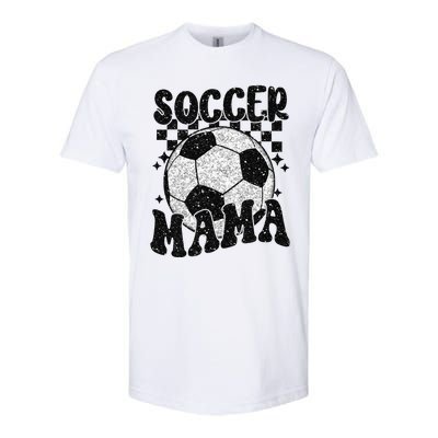 Checkered Soccer Mama Retro Soccer Mom Soccer Season Softstyle CVC T-Shirt