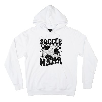 Checkered Soccer Mama Retro Soccer Mom Soccer Season Hoodie