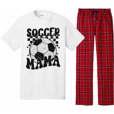 Checkered Soccer Mama Retro Soccer Mom Soccer Season Pajama Set