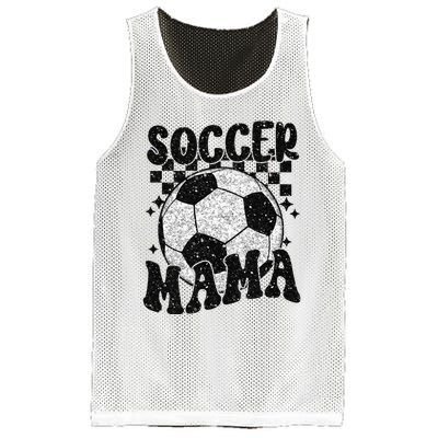 Checkered Soccer Mama Retro Soccer Mom Soccer Season Mesh Reversible Basketball Jersey Tank