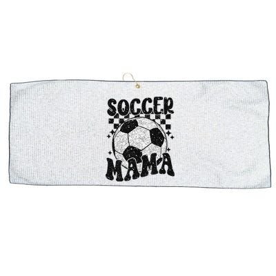 Checkered Soccer Mama Retro Soccer Mom Soccer Season Large Microfiber Waffle Golf Towel