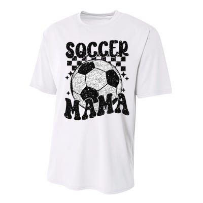 Checkered Soccer Mama Retro Soccer Mom Soccer Season Performance Sprint T-Shirt