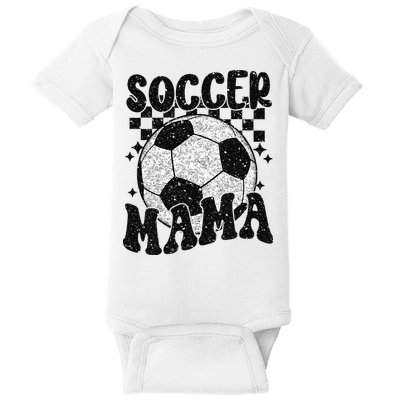 Checkered Soccer Mama Retro Soccer Mom Soccer Season Baby Bodysuit