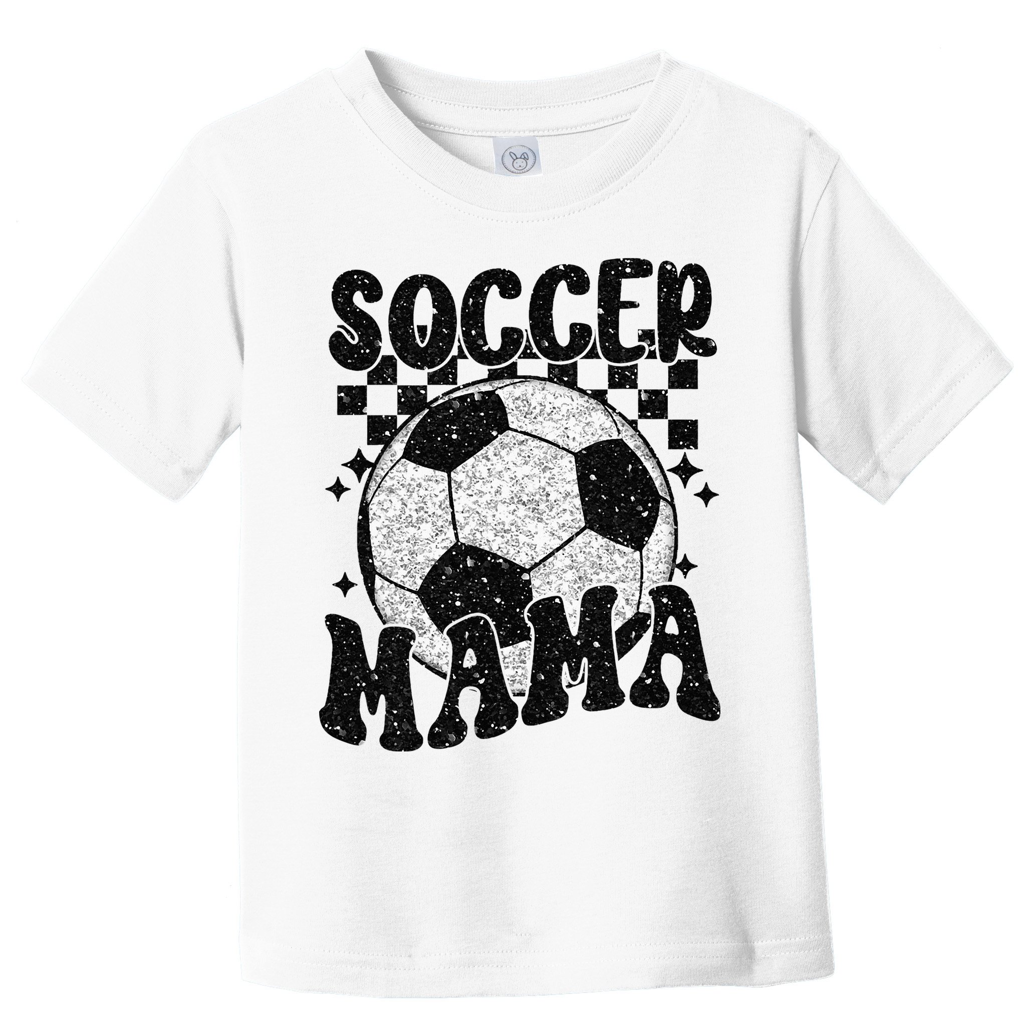 Checkered Soccer Mama Retro Soccer Mom Soccer Season Toddler T-Shirt