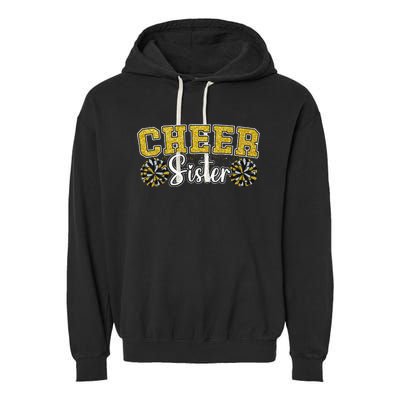 Cheer Sister My Favorite Cheerleader Calls Me Sisters Yellow Garment-Dyed Fleece Hoodie