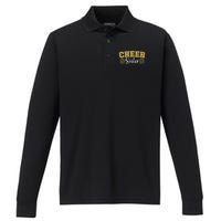 Cheer Sister My Favorite Cheerleader Calls Me Sisters Yellow Performance Long Sleeve Polo