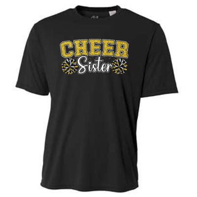 Cheer Sister My Favorite Cheerleader Calls Me Sisters Yellow Cooling Performance Crew T-Shirt