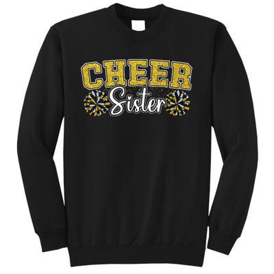 Cheer Sister My Favorite Cheerleader Calls Me Sisters Yellow Sweatshirt