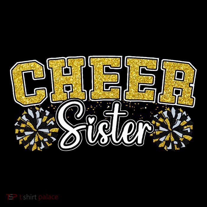 Cheer Sister My Favorite Cheerleader Calls Me Sisters Yellow T-Shirt