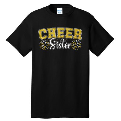 Cheer Sister My Favorite Cheerleader Calls Me Sisters Yellow Tall T-Shirt