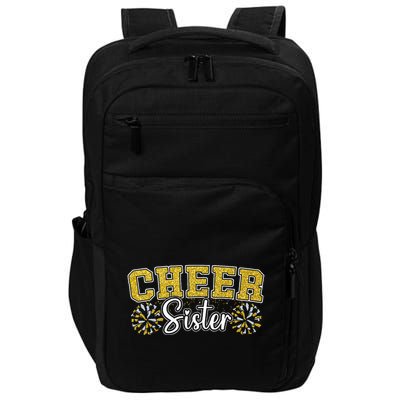 Cheer Sister My Favorite Cheerleader Calls Me Sisters Yellow Impact Tech Backpack